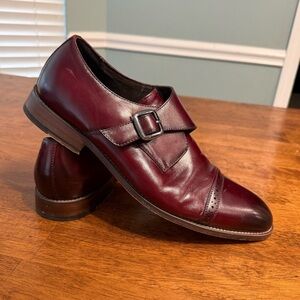 Stacy Adams Desmond Cap toe Burgundy Monk Strap Oxfords size 12M